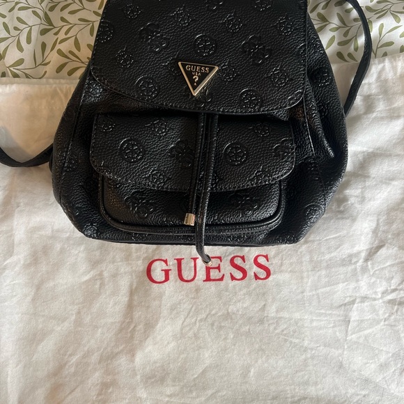 GUESS Embossed Black Backpack - Picture 4 of 9